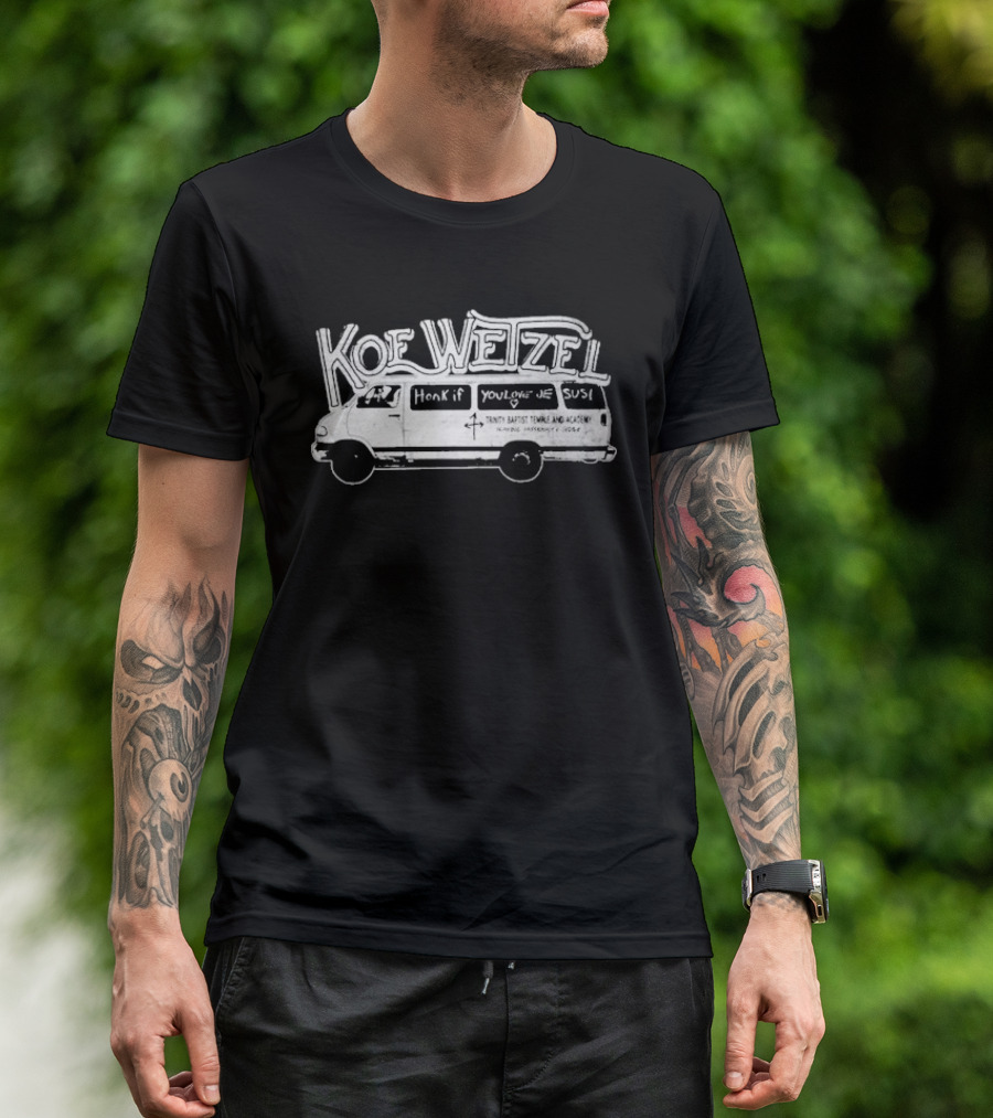 Koe Wetzel Honk If You Love Jesus Church Van T-Shirt