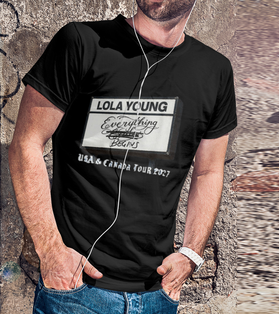 Lola Young Everything Begins USA Canada Tour 2027 T-Shirt