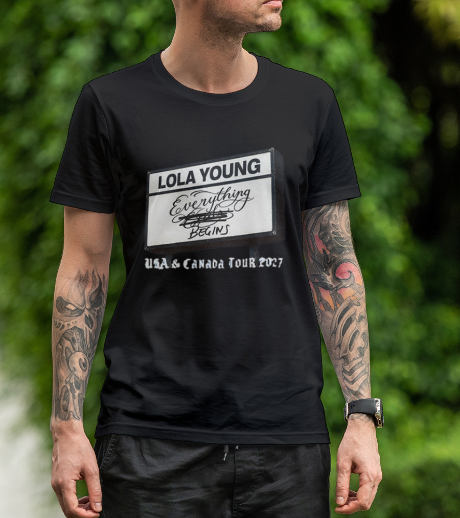 Lola Young Everything Begins USA Canada Tour 2027 T-Shirt