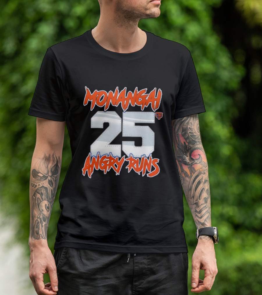 Monangai 25 Angry Runs Chicago Bears 2026 T-Shirt