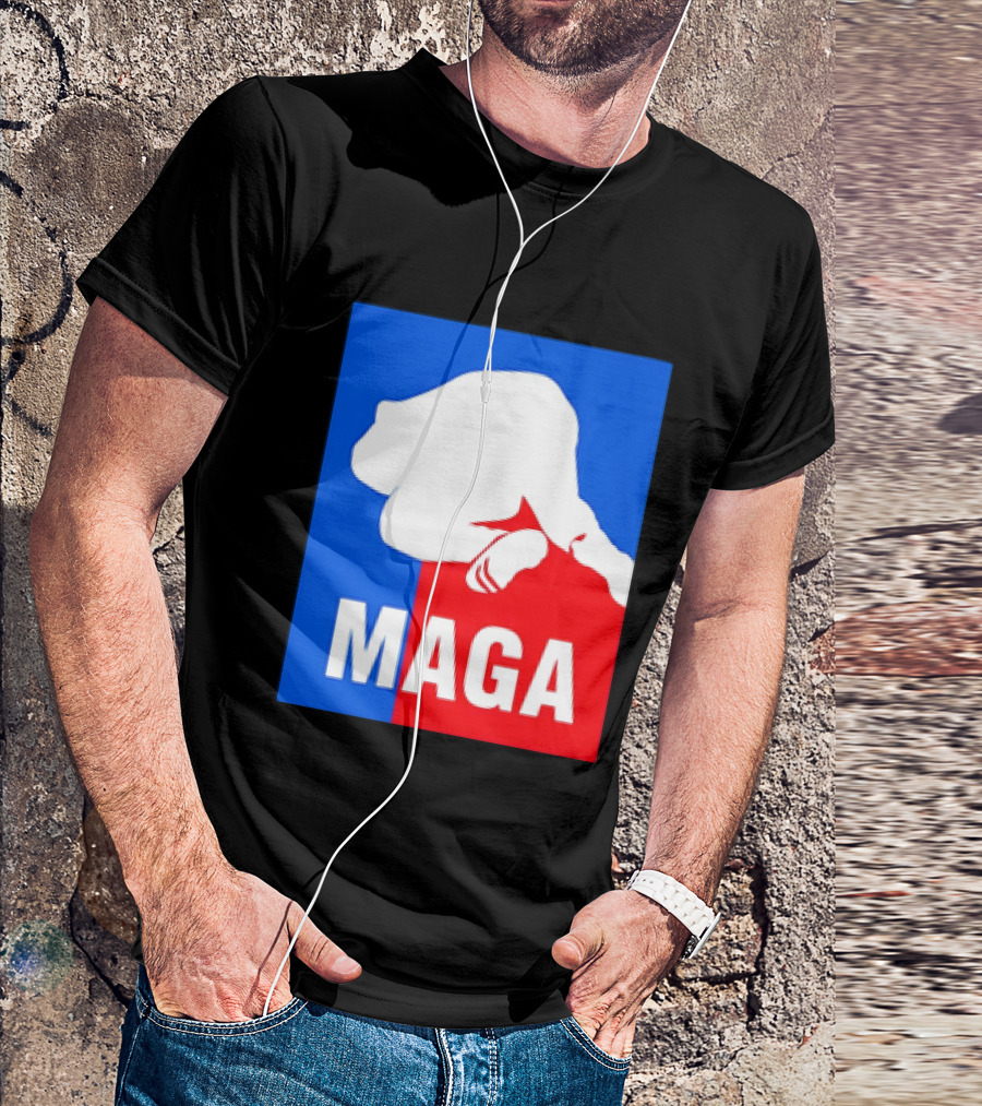 MAGA Political Parody Silhouette Red And Blue T-Shirt