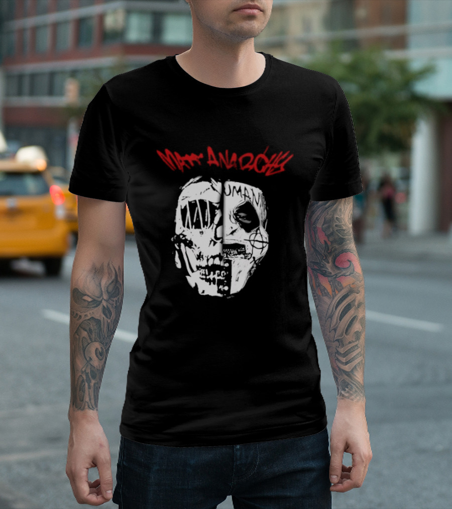 Matt Anarchy White Duality Mask T-Shirt