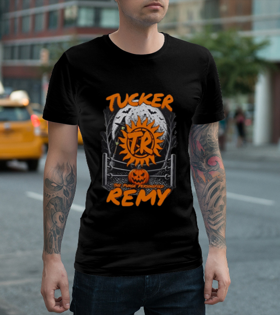 Tucker Remy TR Sun Pumpkin The Purge Personified Halloween T-Shirt