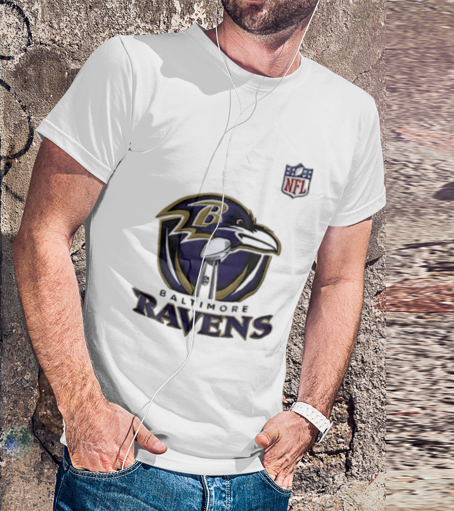 Baltimore Ravens Lamar Jackson 8 NFL Logo Ravens Football T-Shirt