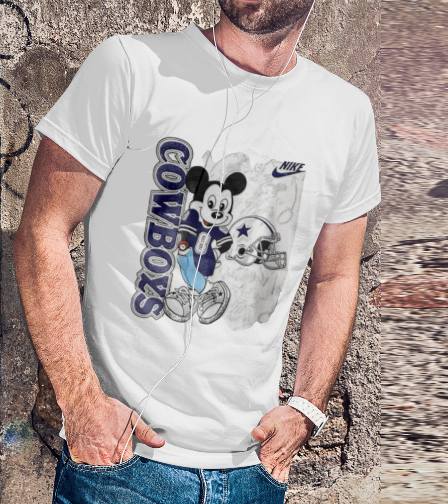 Cowboys Mickey Mouse 8 Football Jersey Cartoon Nike T-Shirt