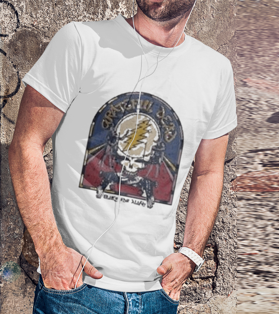 Grateful Dead Blues For Allah Skull Lightning Bolt T-Shirt