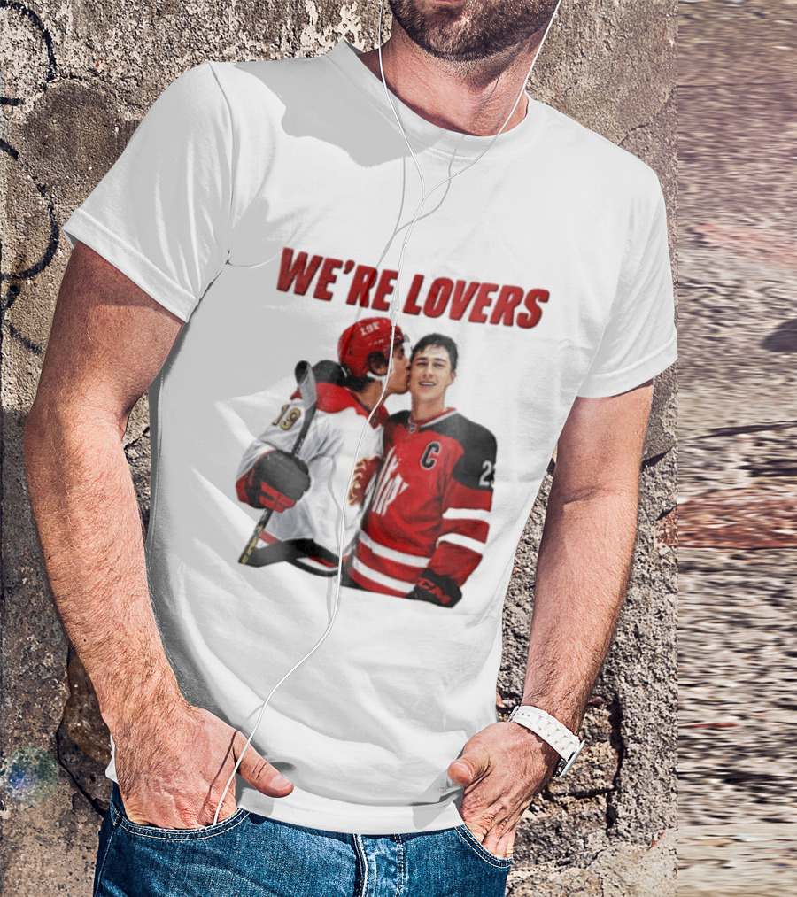 NHL Calgary Flames Matthew Tkachuk Quinn Hughes We're Lovers T-Shirt
