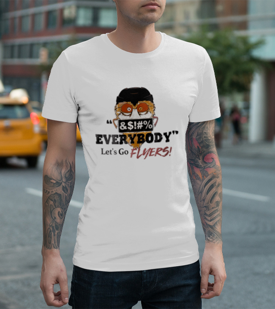 Gritty Flyers Everybody Let's Go NHL Philadelphia Hockey Helmet Cartoon T-Shirt