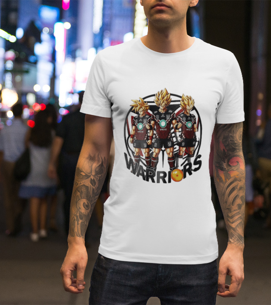 NRL New Zealand Warriors One NZ Super Saiyan Warriors Fusion T-Shirt