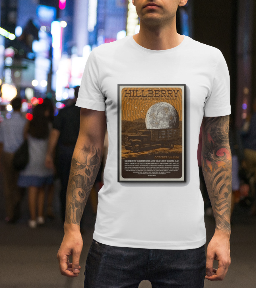Hillberry Festival 2026 The Farm Eureka Springs Arkansas October 7 11 Railroad Earth Old Crow Medicine Show Bella Fleck T-Shirt