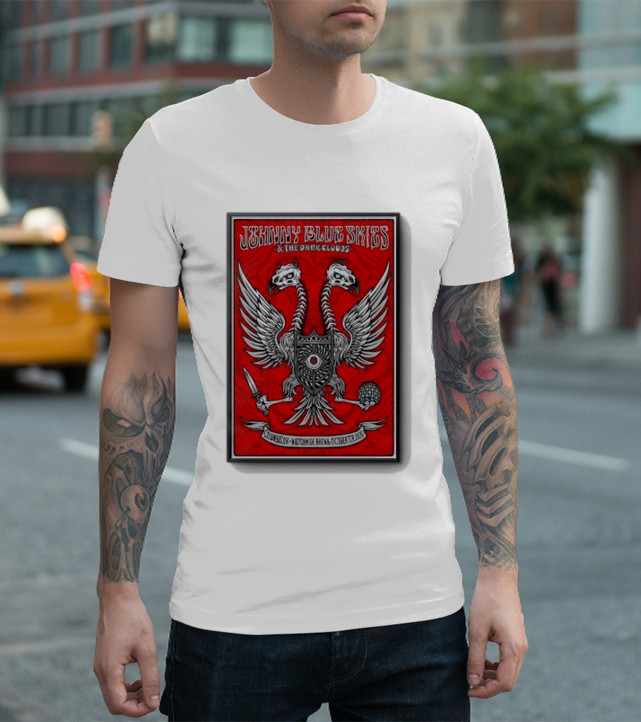 Johnny Blue Skies And The Dark Clouds Nationwide Arena Columbus OH October 7 2026 Two Headed Eagle T-Shirt