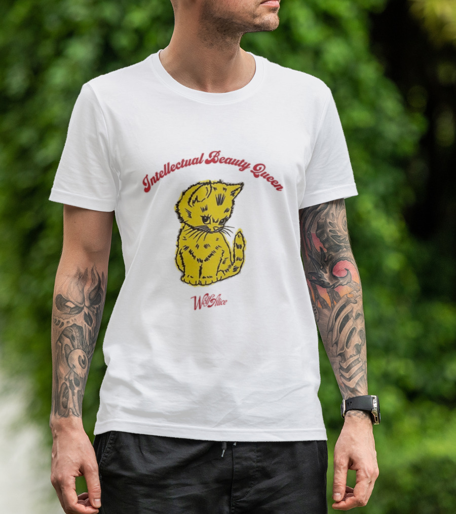 Wolf Alice Intellectual Beauty Queen Cat Drawing T-Shirt