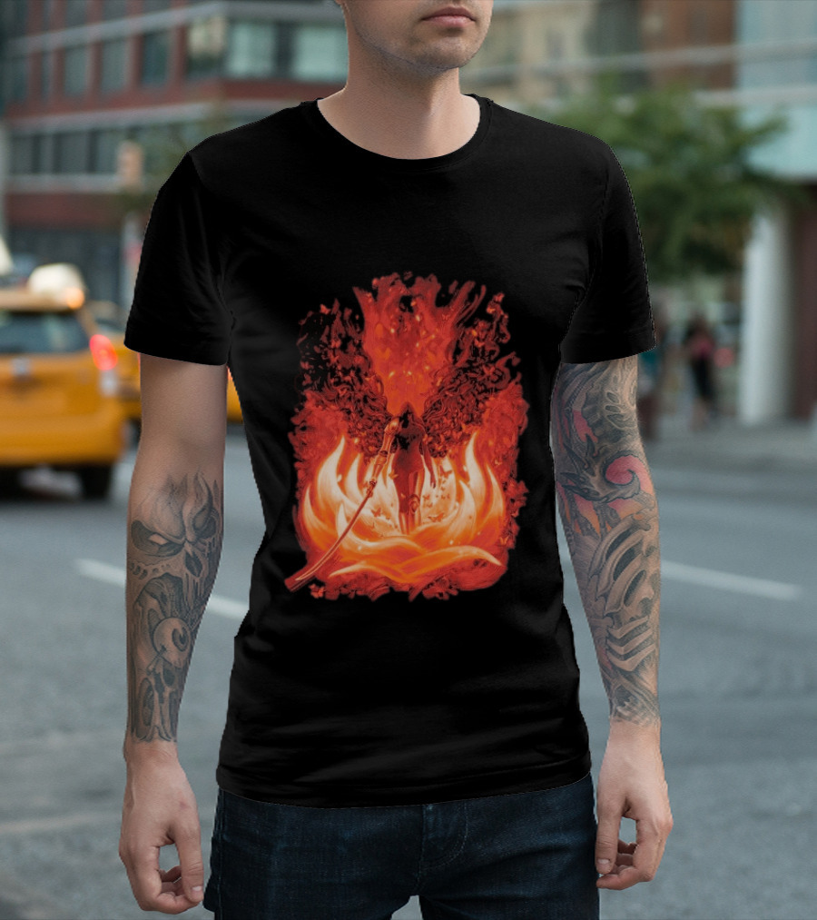 Elden Ring Scarlet Bloom Sword Woman Fiery Flower T-Shirt