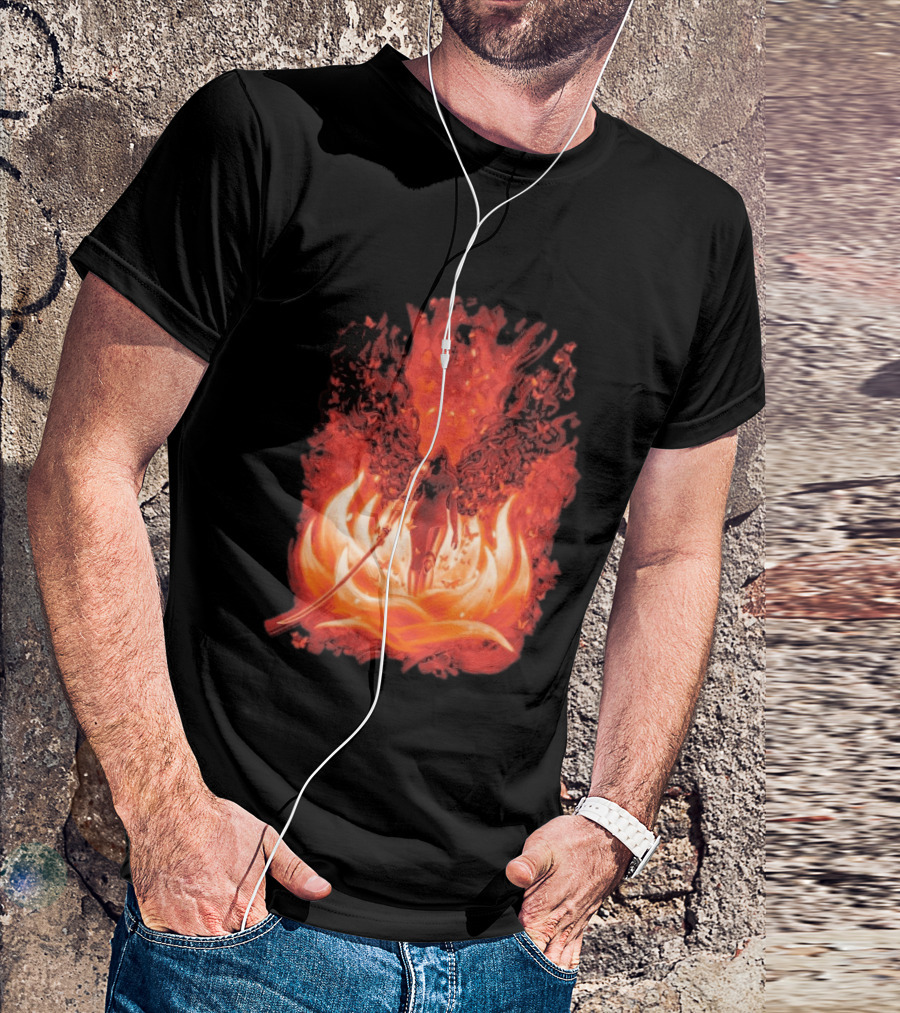 Elden Ring Scarlet Bloom Sword Woman Fiery Flower T-Shirt