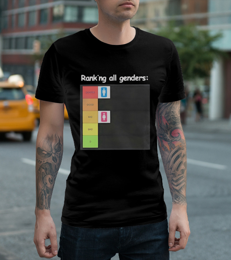 Ranking All Genders GOATed Good Mid Bad D T-Shirt