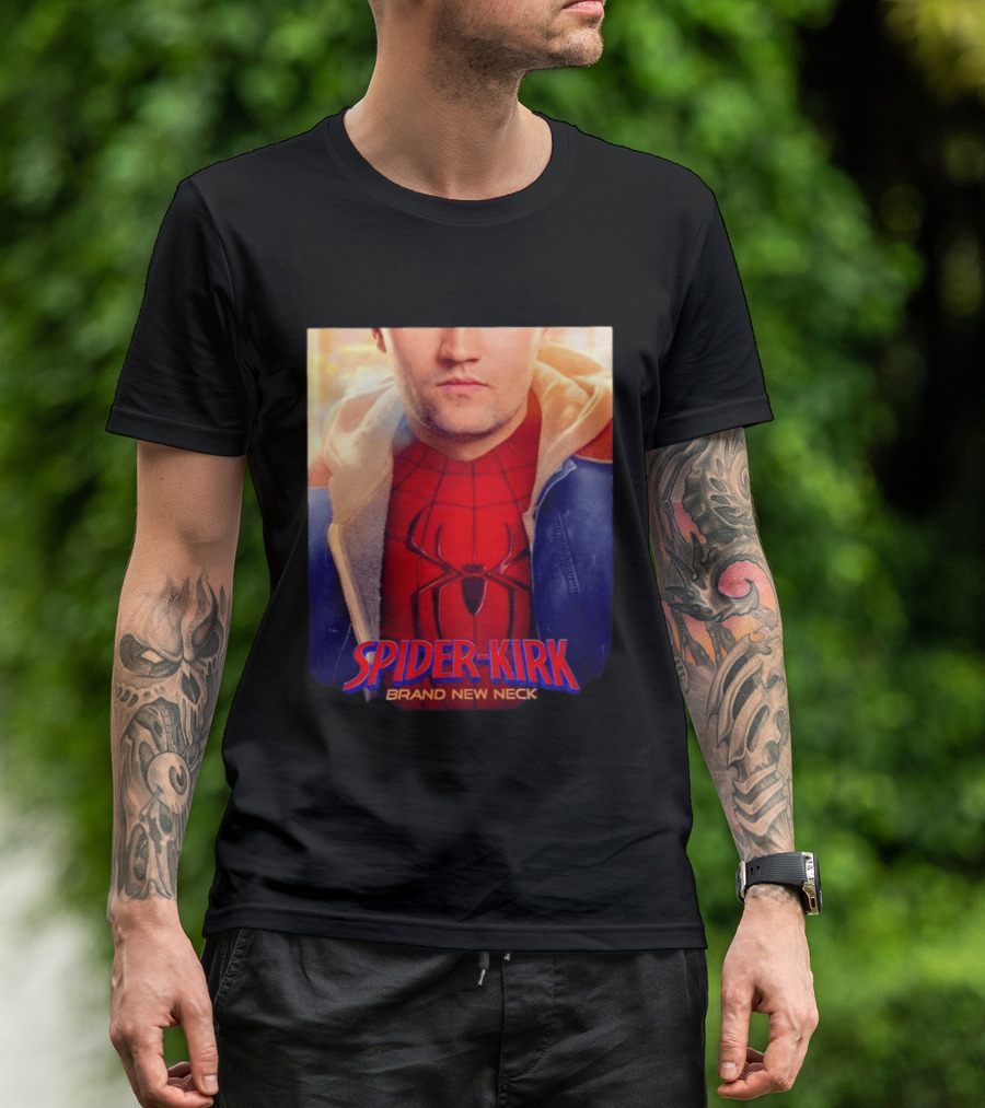 Spider Kirk Brand New Neck Spider Man X Charlie Kirk T-Shirt