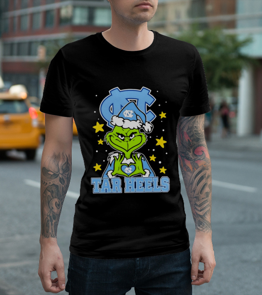UNC Tar Heels Grinch Christmas NC T-Shirt