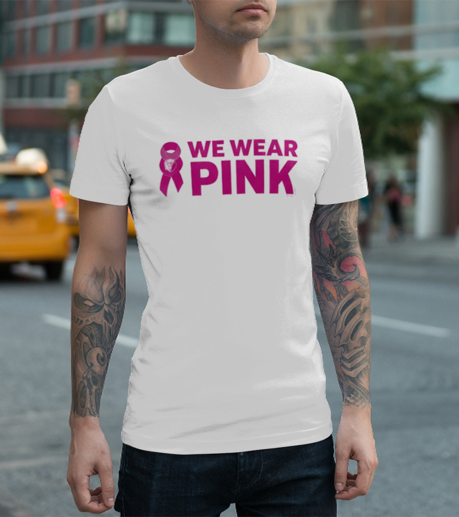 Memphis Grizzlies We Wear Pink Breast Cancer Awareness Support T-Shirt
