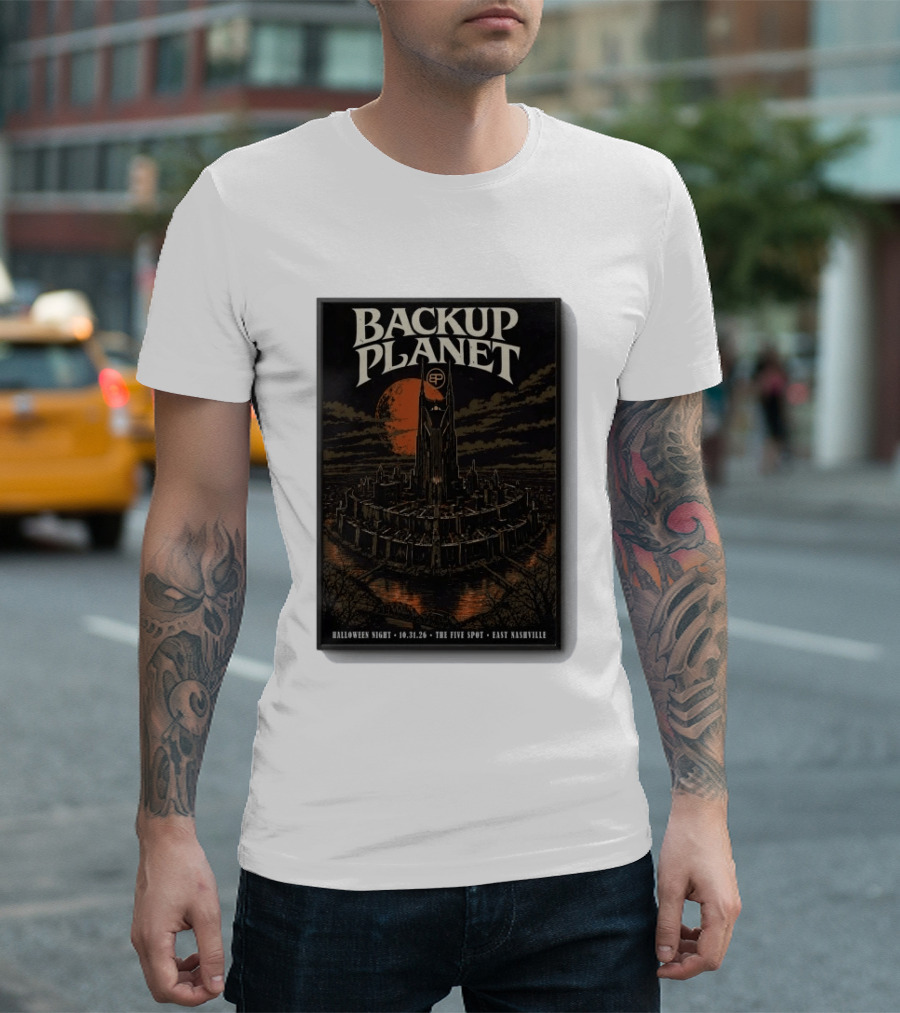 Halloween Night Backup Planet The Five Spot East Nashville 10.31.26 T-Shirt