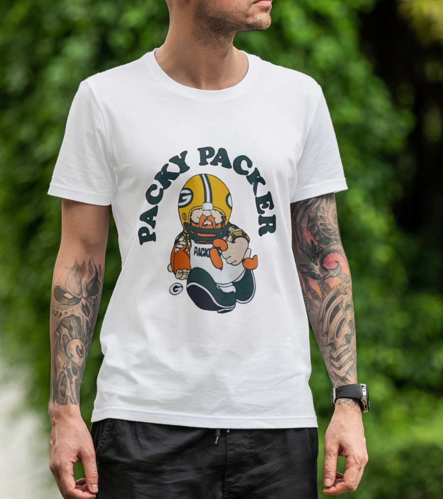 Packy Packer Green Bay Packers Football T-Shirt