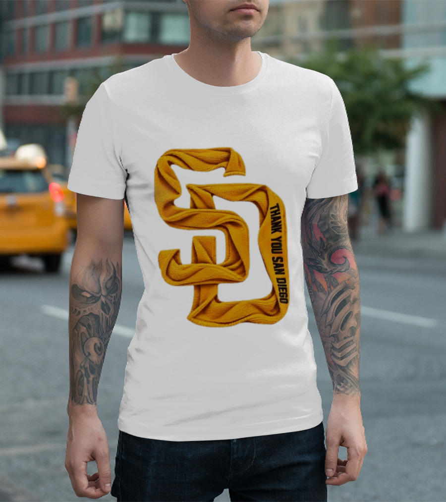 San Diego Padres Thank You San Diego SD Scarf T-Shirt