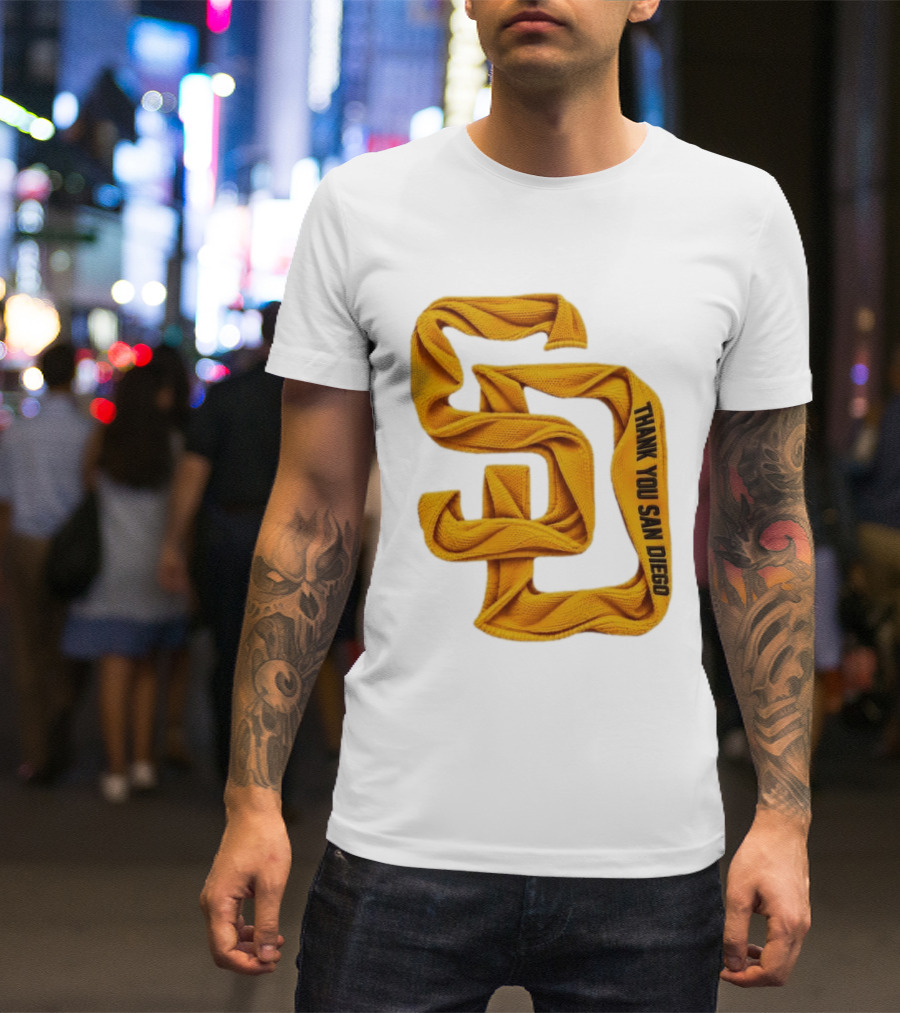 San Diego Padres Thank You San Diego SD Scarf T-Shirt