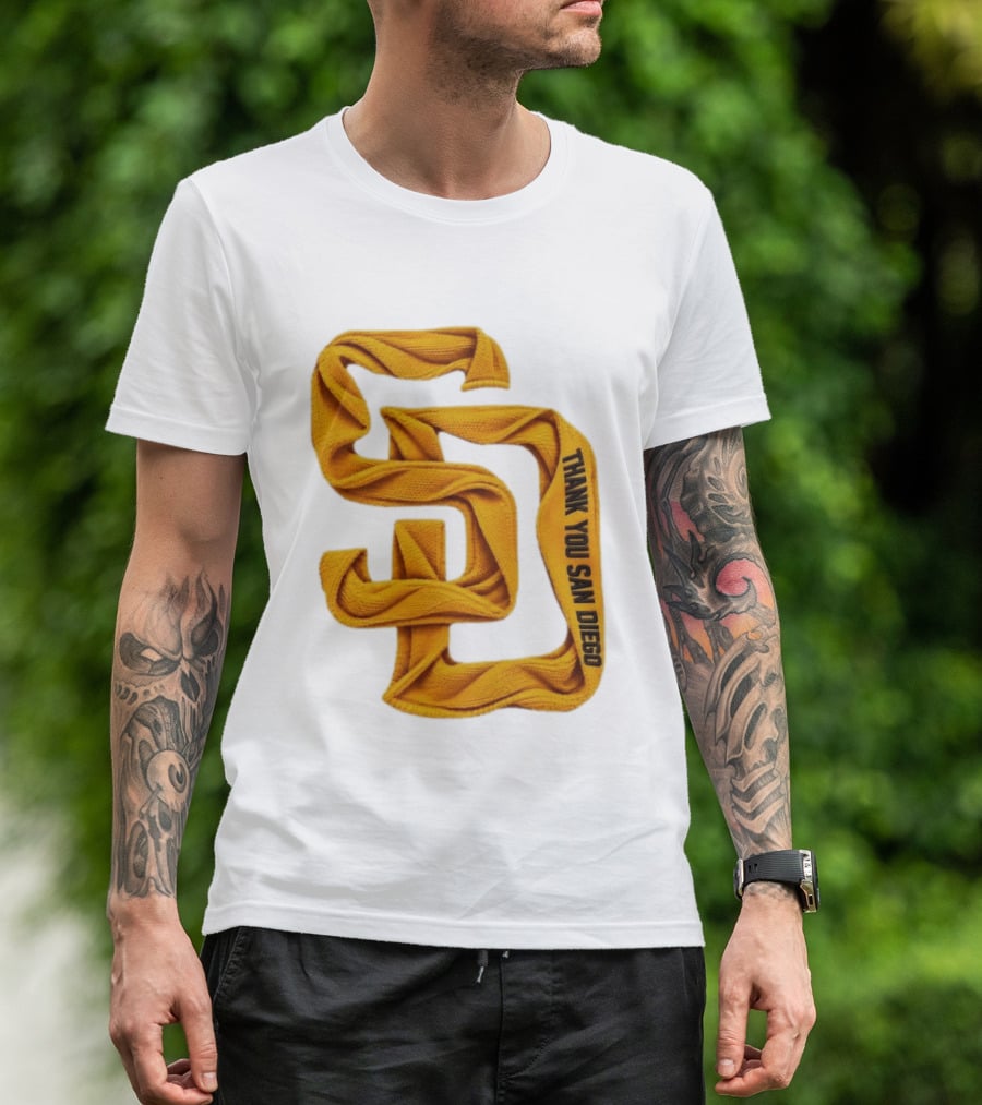 San Diego Padres Thank You San Diego SD Scarf T-Shirt
