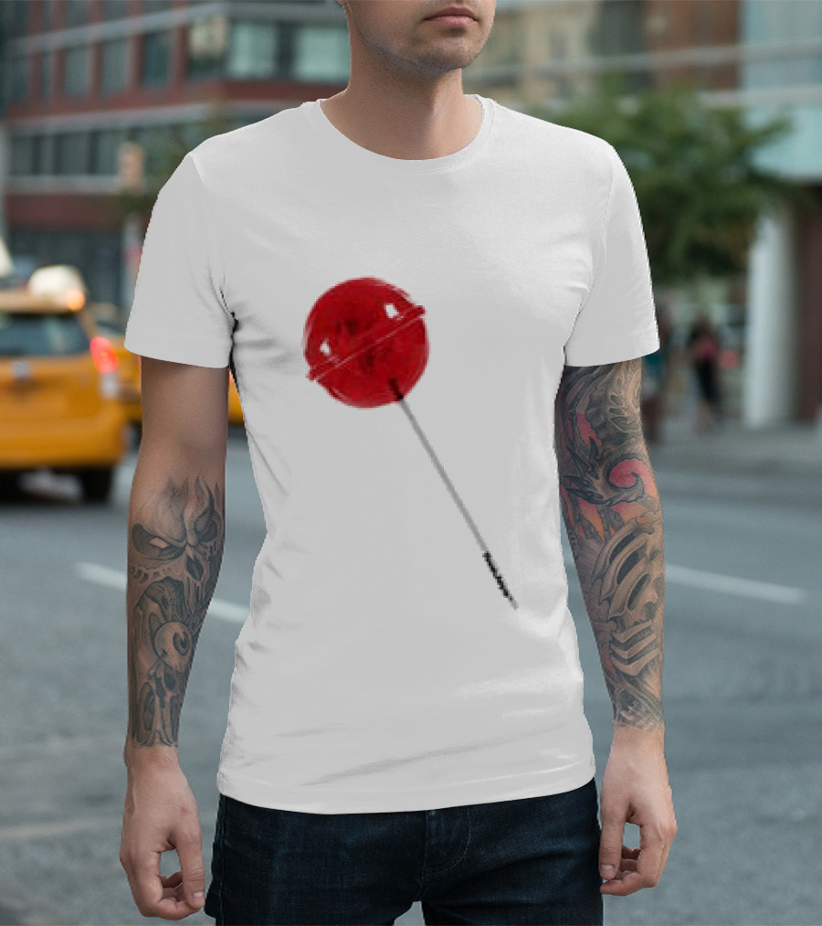 Twojeys Lollipop White Red Candy Stick T-Shirt