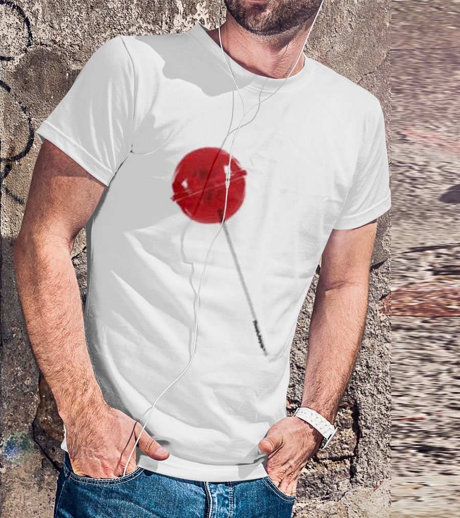 Twojeys Lollipop White Red Candy Stick T-Shirt