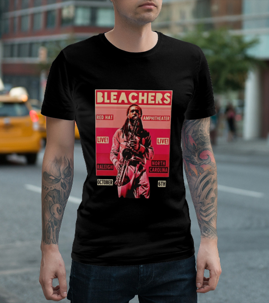 BLEACHERS Red Hat Amphitheater Live Raleigh North Carolina October 6th T-Shirt