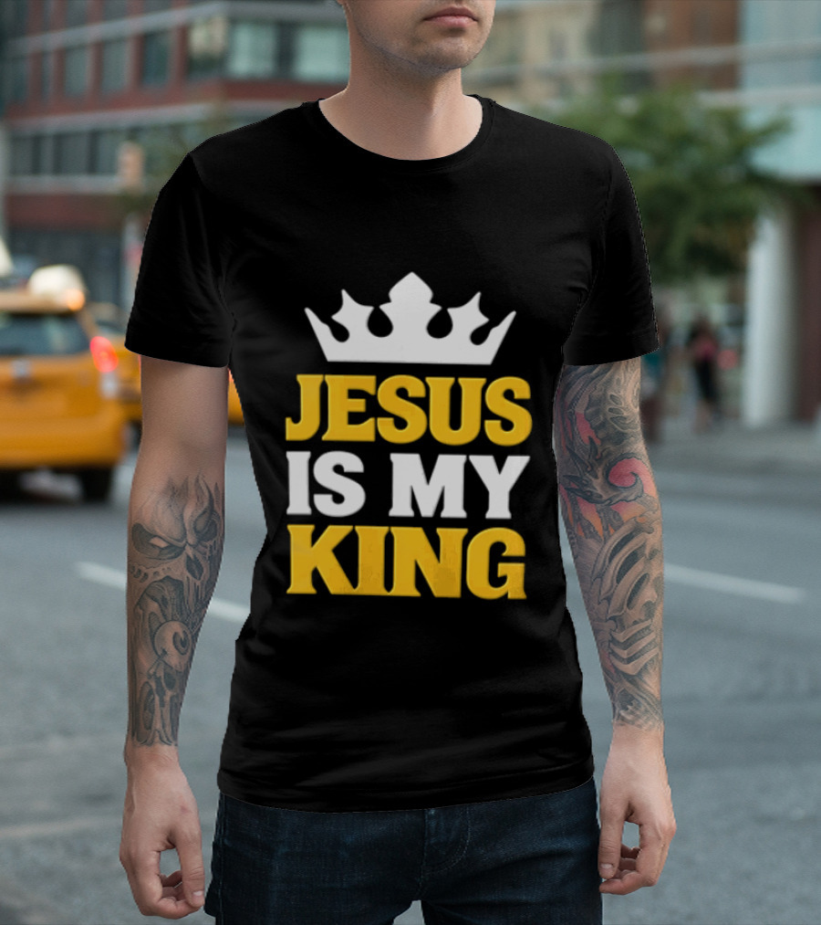 Jesus Is My King White Crown Christian Faith T-Shirt