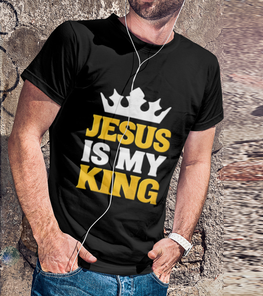 Jesus Is My King White Crown Christian Faith T-Shirt
