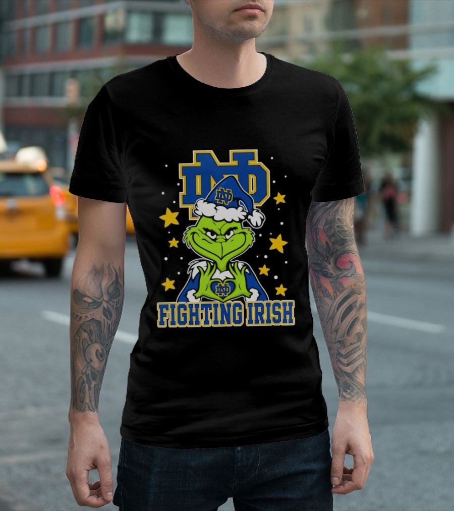 Notre Dame Fighting Irish Grinch Christmas ND T-Shirt
