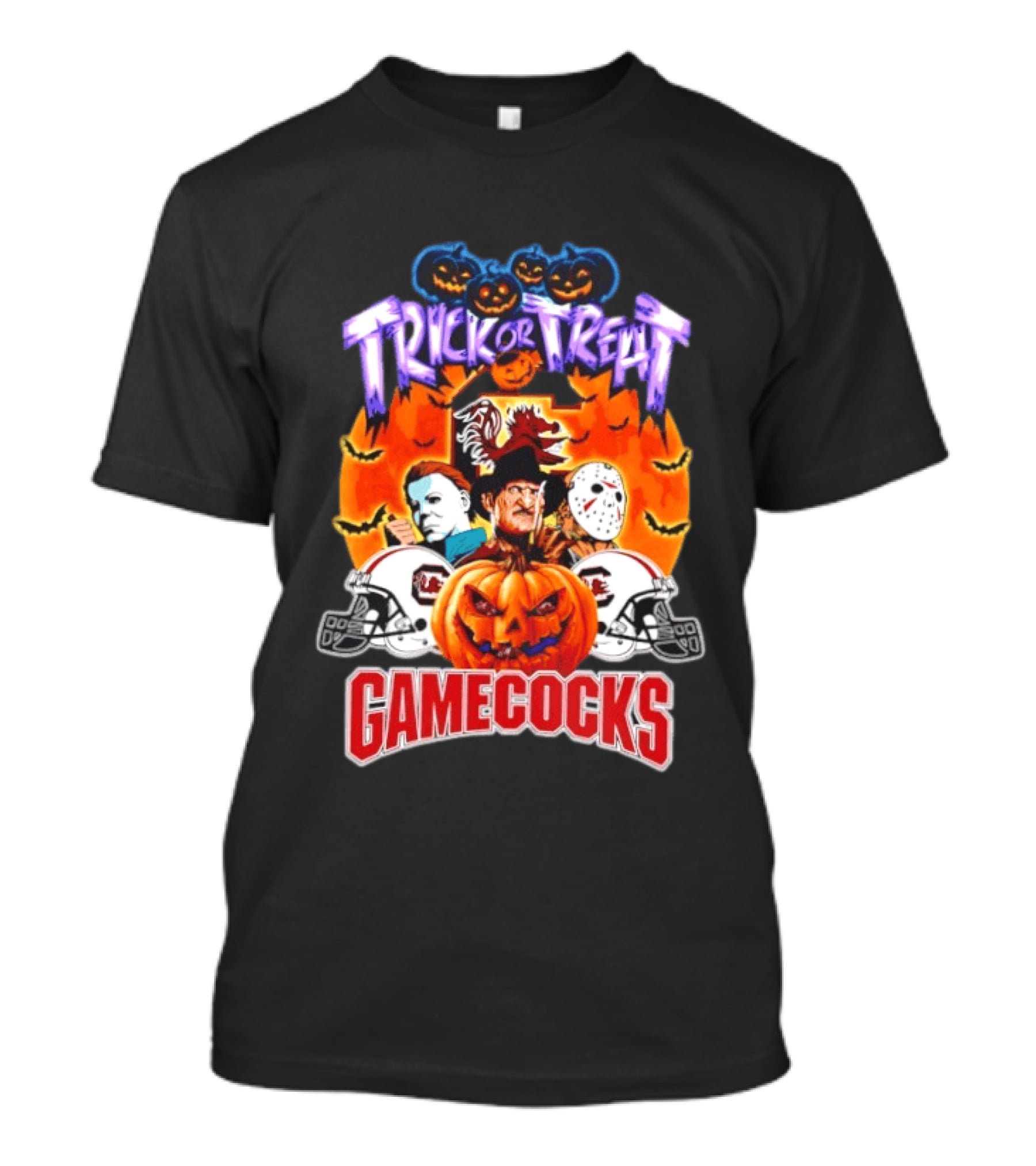 South Carolina Gamecocks Halloween 2026 Horror Characters Trick Or Treat T-Shirt