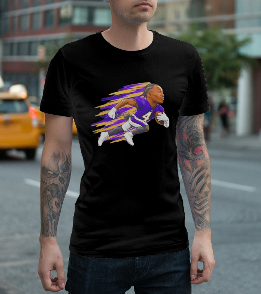 Baltimore Ravens Zay Flowers Run 4 Run NFL Cartoon T-Shirt
