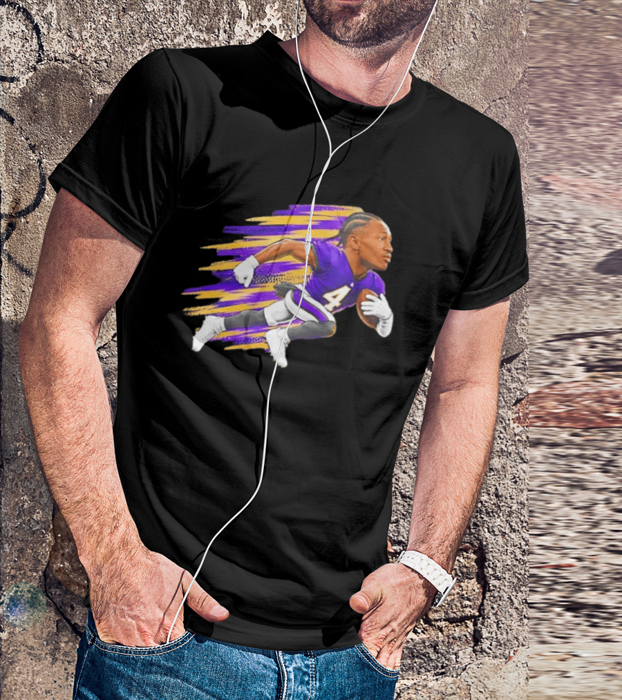 Baltimore Ravens Zay Flowers Run 4 Run NFL Cartoon T-Shirt