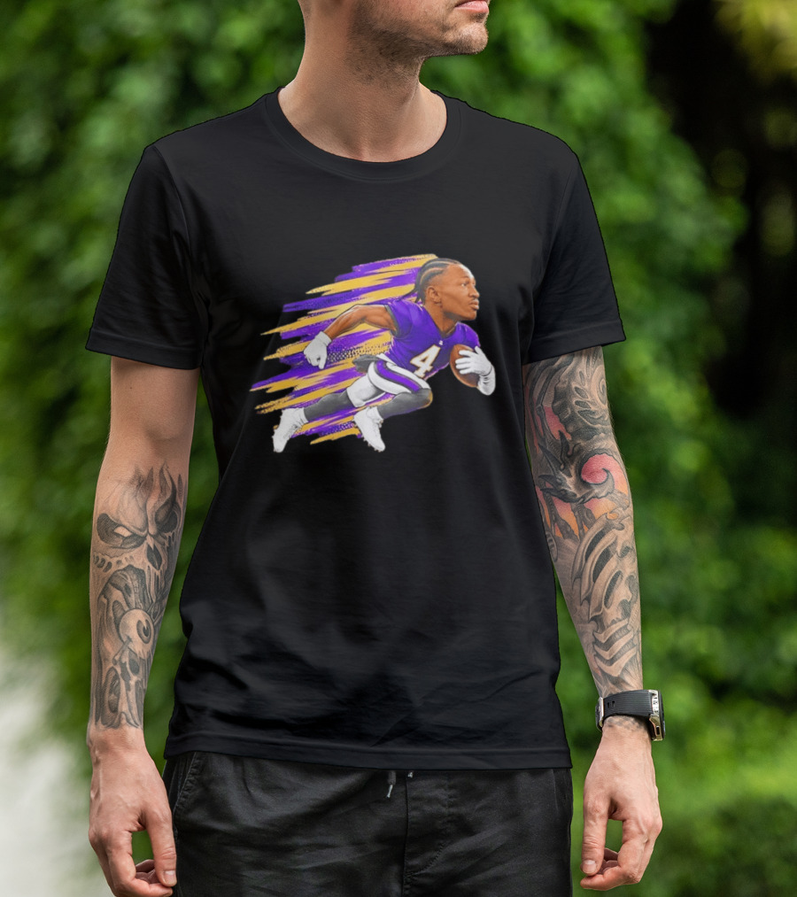 Baltimore Ravens Zay Flowers Run 4 Run NFL Cartoon T-Shirt