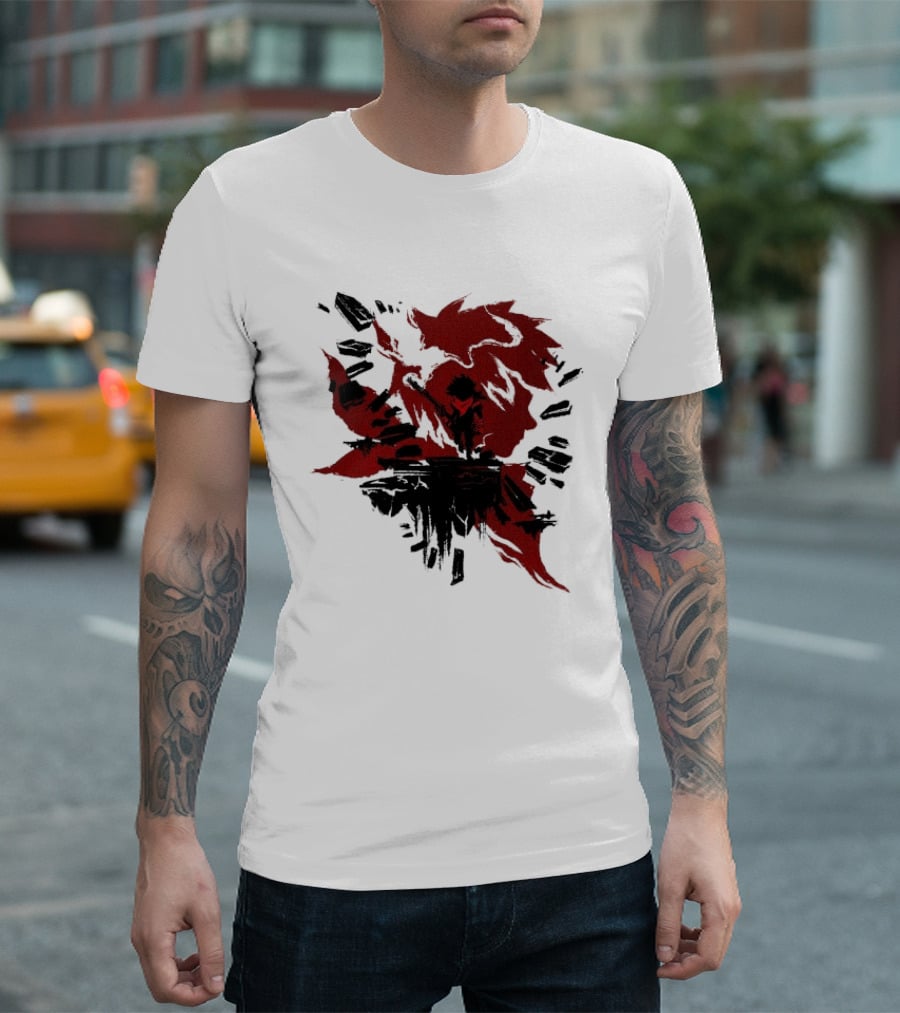 Bastion The Kid Red Silhouette Gaming T-Shirt