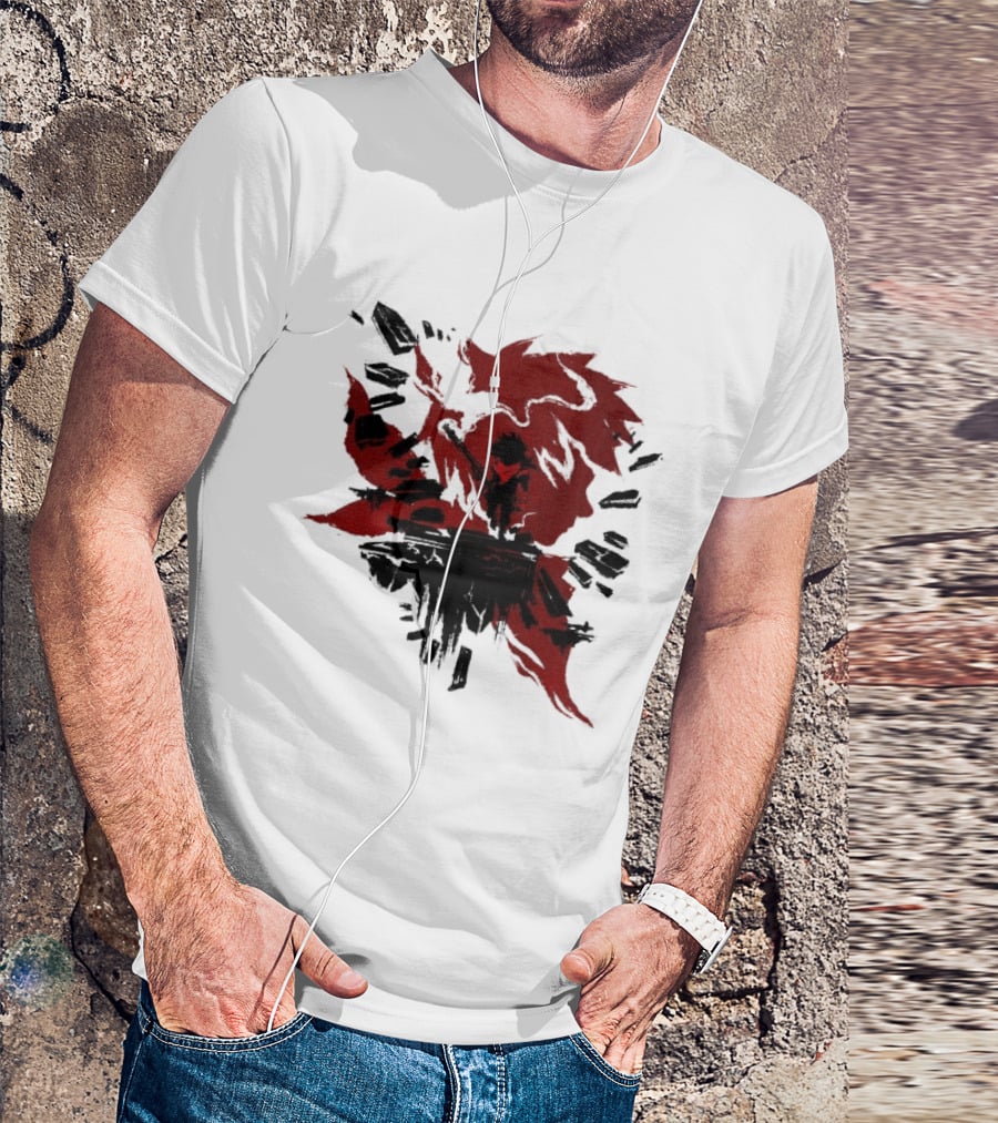 Bastion The Kid Red Silhouette Gaming T-Shirt