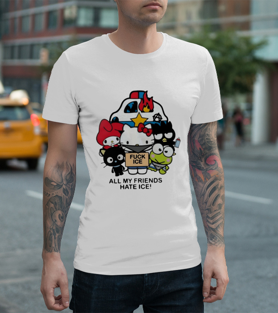 Hello Kitty Fuck Ice All My Friends Hate Ice T-Shirt
