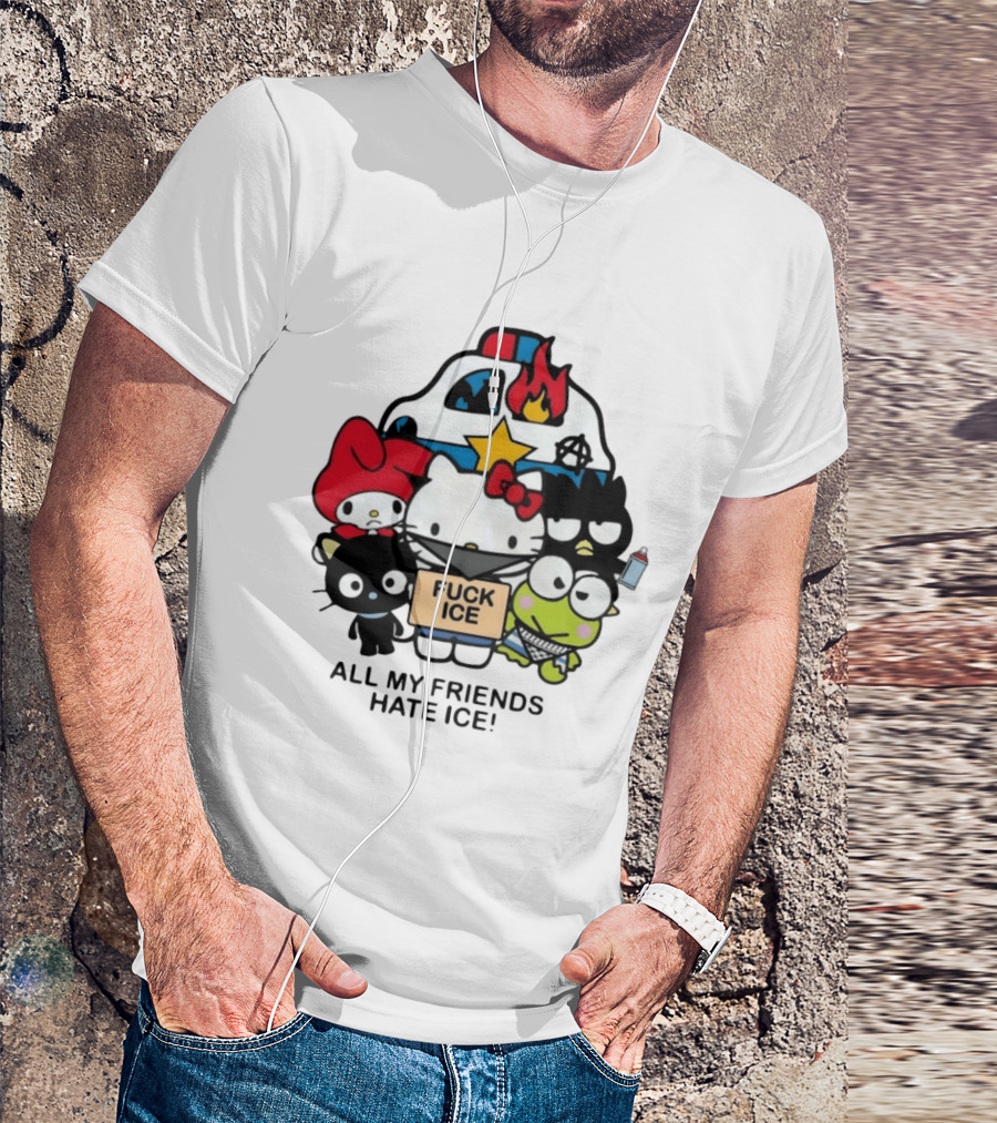 Hello Kitty Fuck Ice All My Friends Hate Ice T-Shirt