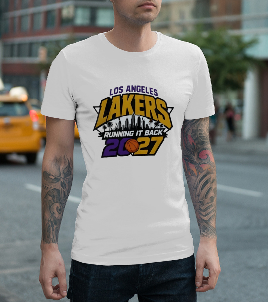 Los Angeles Lakers Running It Back Skyline NBA 2027 T-Shirt