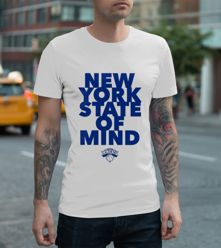 New York Knicks New York State Of Mind Knicks Basketball T-Shirt