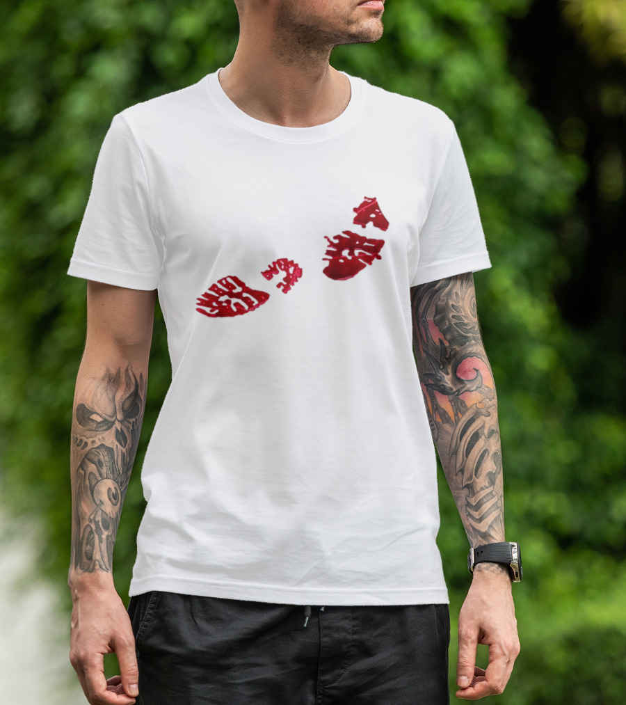 Night Lovell Bloodprints Dark Aesthetic T-Shirt