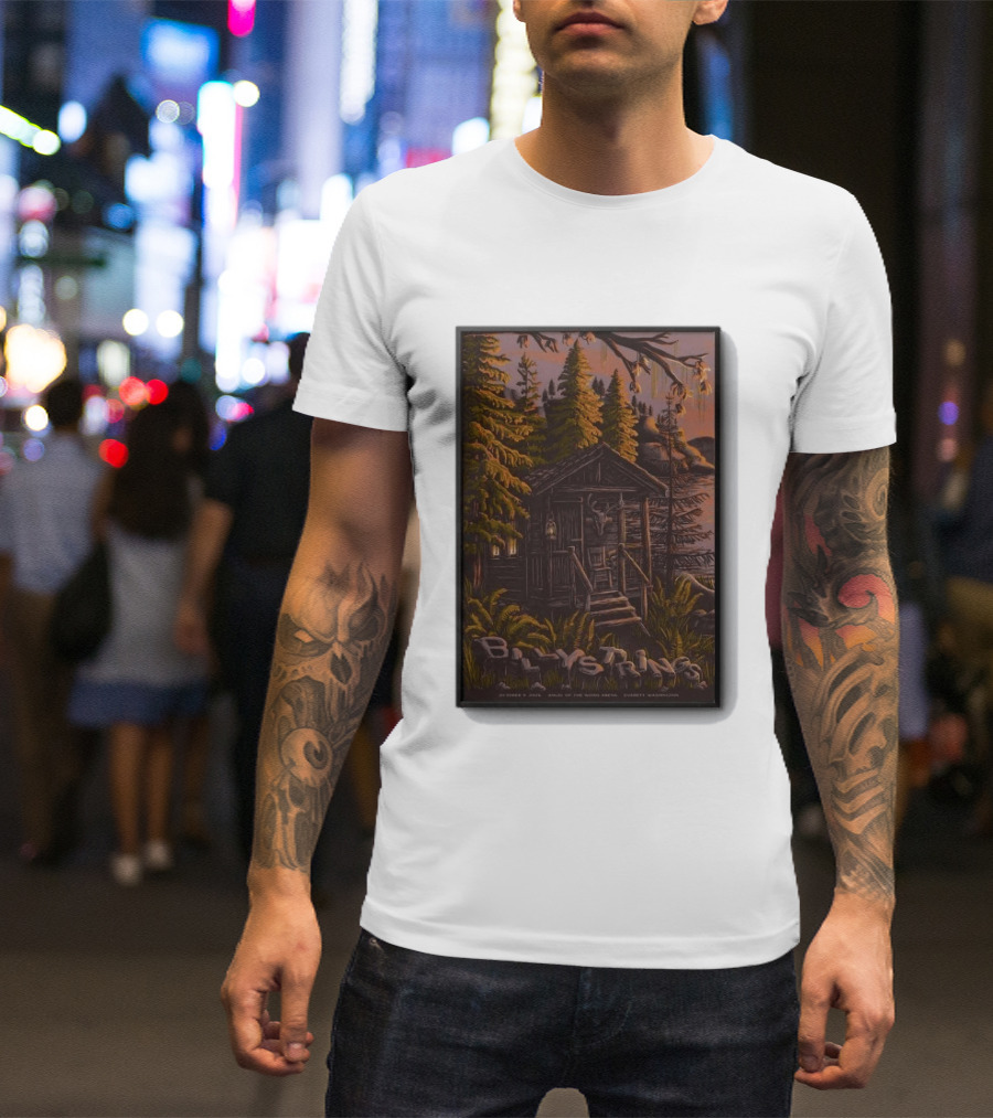 Billy Strings Concert Angel Of The Winds Arena Everett WA Oct 9 2026 Cabin Scene T-Shirt