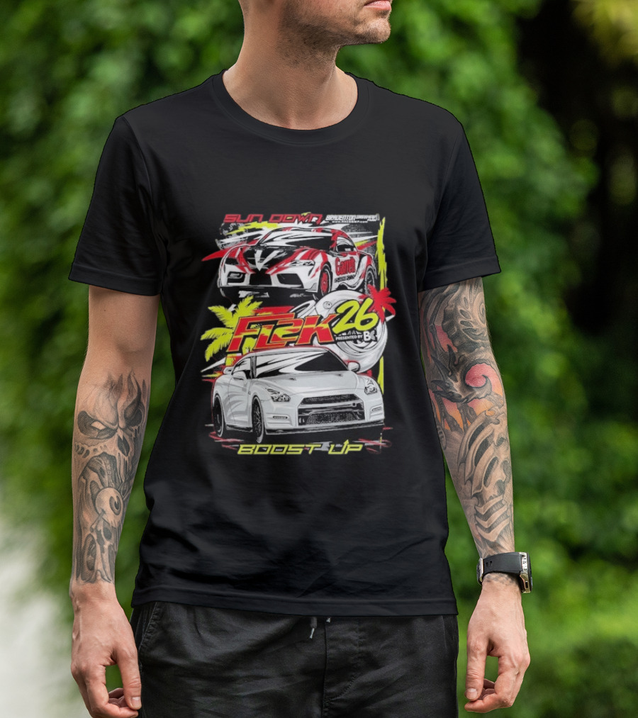 Cleetus McFarland Sun Down Boost Up Import FL2K26 Presented By BC Racing T-Shirt