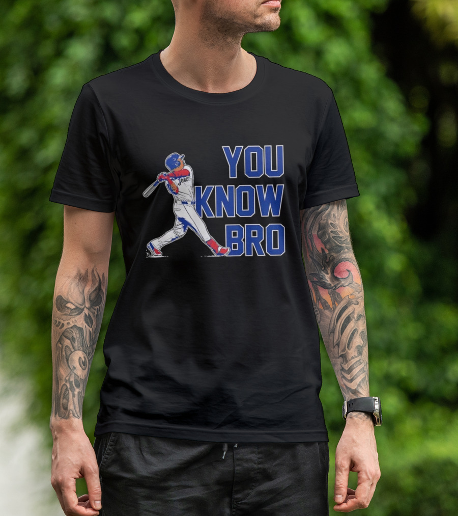 Cleveland Guardians Jose Ramirez You Know Bro Swing Baseball T-Shirt