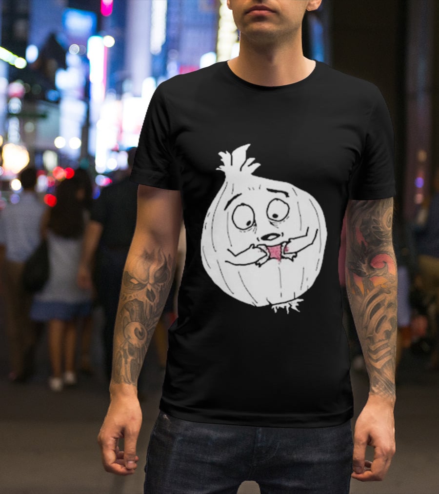 Garlic Shrinkage Funny Cartoon Onion T-Shirt