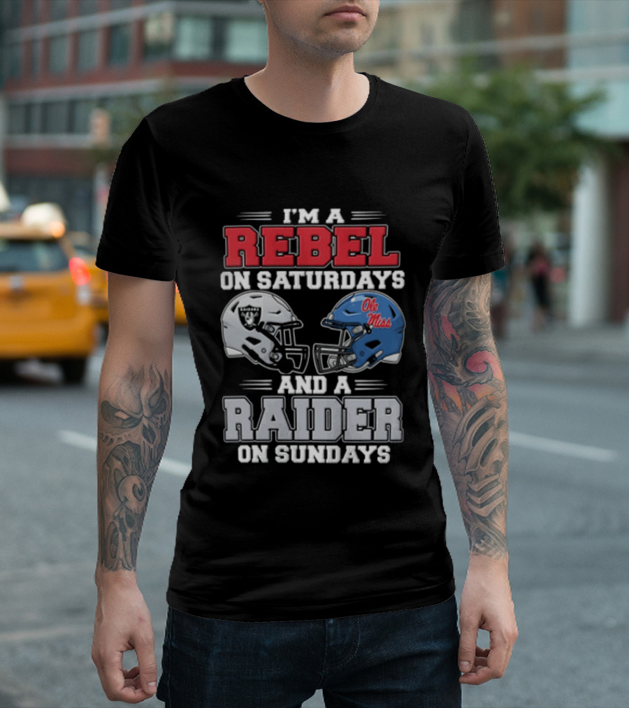 I'm A Rebel On Saturdays Ole Miss Raider On Sundays T-Shirt