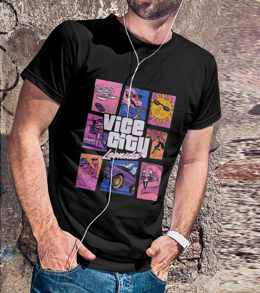 Vice City Leonida Original Black Grand Theft Auto VI Goodtime State T-Shirt